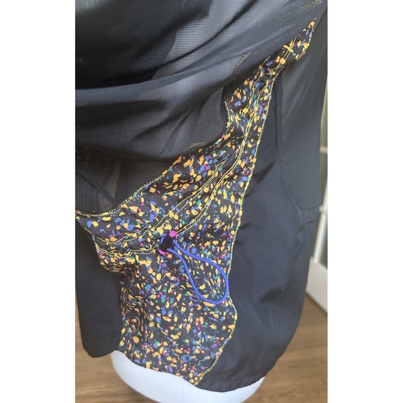 Nike Running Jacket Small Black Multicolor Print Mesh Back Reflective - Picture 3 of 9